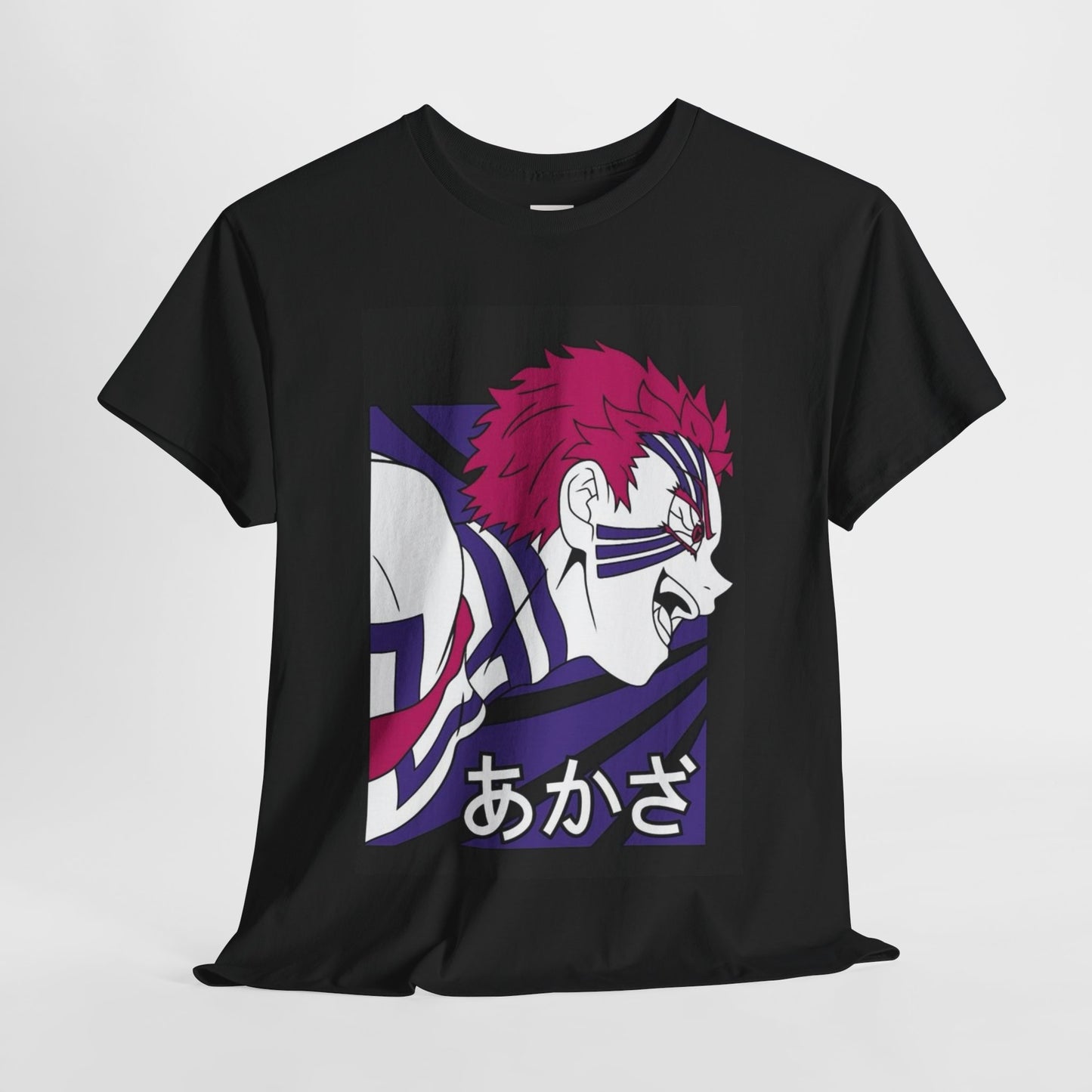 Demon Slayer Akaza Unisex Heavy Cotton Tee - Vibrant and Stylish Design for Otaku Heads