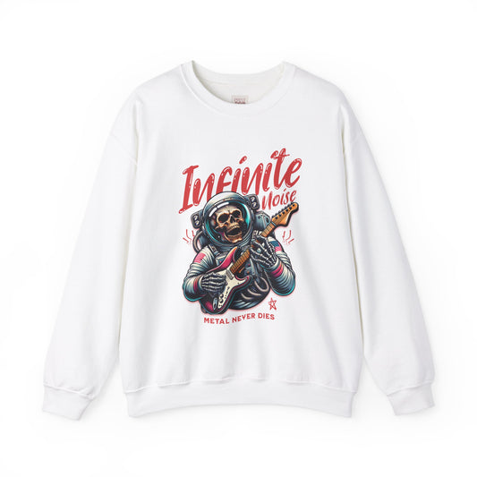 Infinite Noise Crewneck Unisex Heavy Blend Premium and Comfortable Sweatshirt - Metal Never Dies