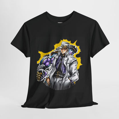 Jojo's Bizarre Adventure Jotaro Kujo Unisex Heavy Cotton Tee - Vibrant and Stylish Design for Otaku Heads