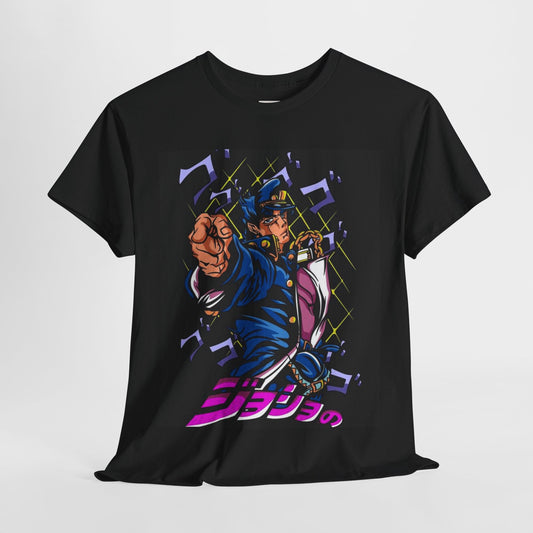 Jojo's Bizarre Adventure Jotaro Kujo Unisex Heavy Cotton Tee - Vibrant and Stylish Design for Otaku Heads