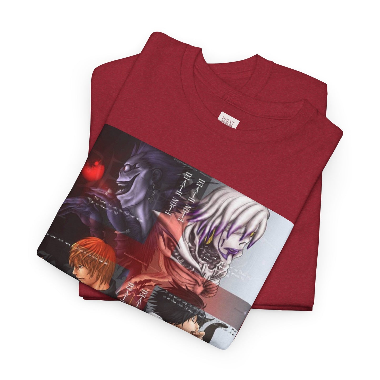 Death Note Unisex Heavy Cotton Tee - Vibrant and Stylish Design for Otaku Heads