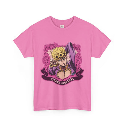 Jojo's Bizarre Adventure Giorno Giovanna Unisex Heavy Cotton Tee - Vibrant and Stylish Design for Otaku Heads