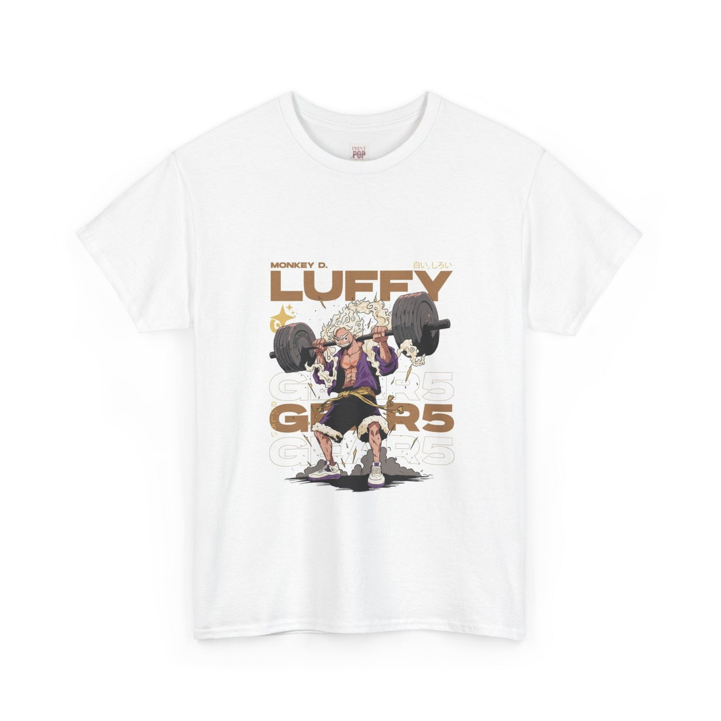 One Piece Luffy Power Unisex Heavy Cotton Tee - Strength & Adventure Inspired by Anime