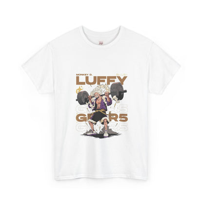 One Piece Luffy Power Unisex Heavy Cotton Tee - Strength & Adventure Inspired by Anime