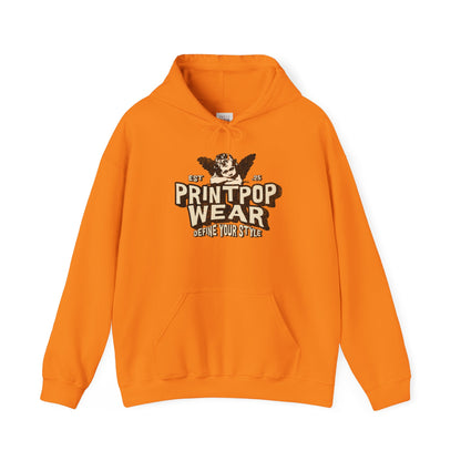 Retro PrintPOP Wear Signature Unisex Hoodie - Stylish, Comfortable, and Premium