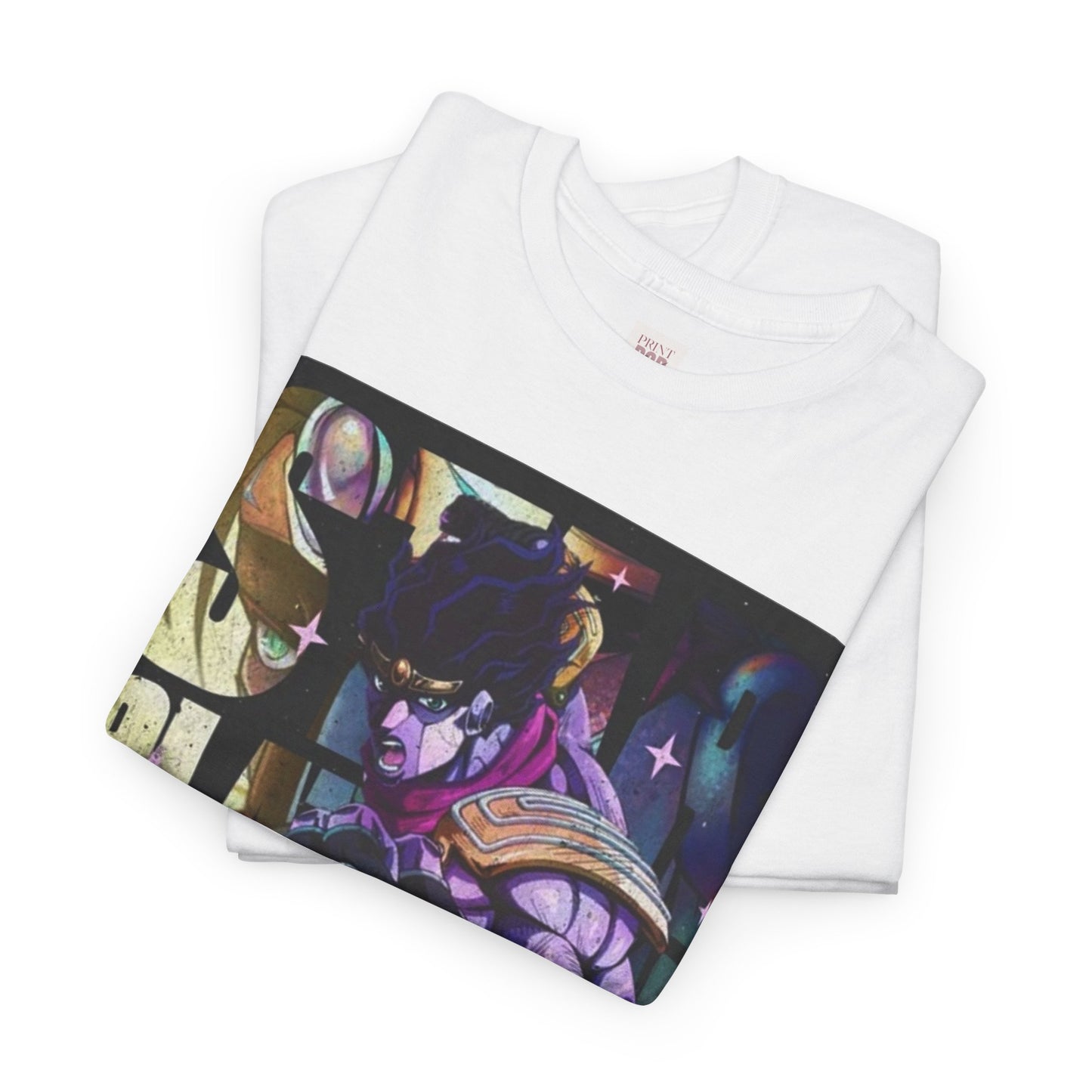 Jojo's Bizarre Adventure Jotaro Kujo Unisex Heavy Cotton Tee - Vibrant and Stylish Design for Otaku Heads