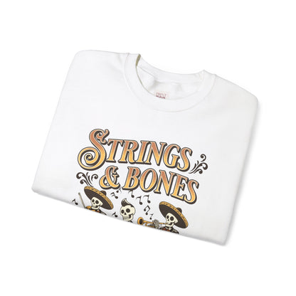 Festive Strings & Bones Quoted Crewneck Unisex Heavy Blend Premium and Comfortable Sweatshirt