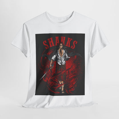 One Piece Shanks Unisex Heavy Cotton Tee - Vibrant and Stylish Design for Otaku Heads