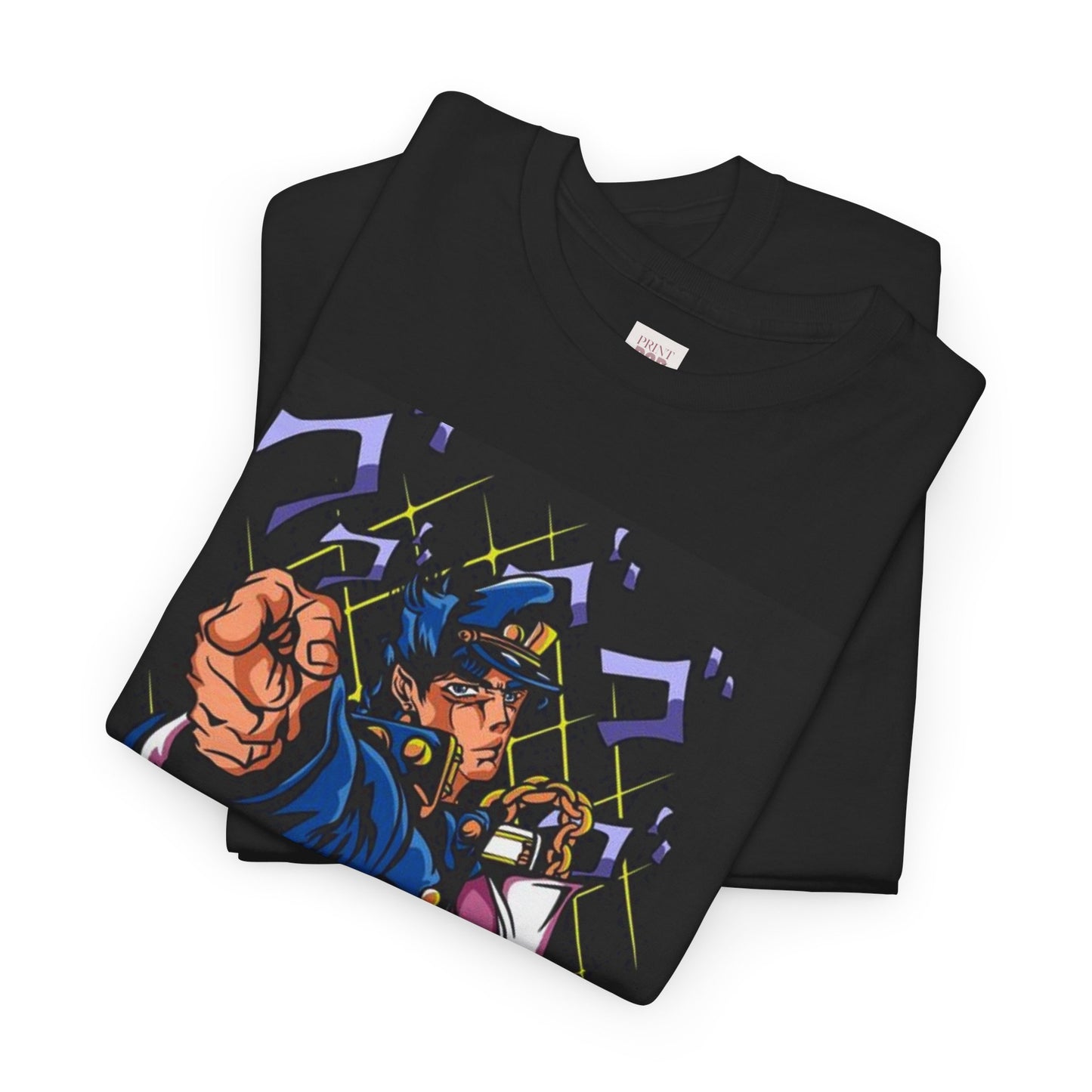 Jojo's Bizarre Adventure Jotaro Kujo Unisex Heavy Cotton Tee - Vibrant and Stylish Design for Otaku Heads