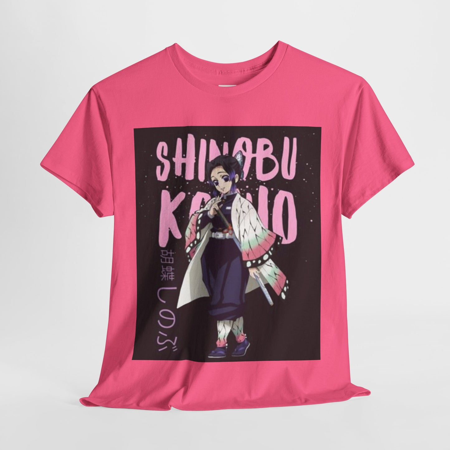 Demon Slayer Kocho Shinobu Unisex Heavy Cotton Tee - Vibrant and Stylish Design for Otaku Heads