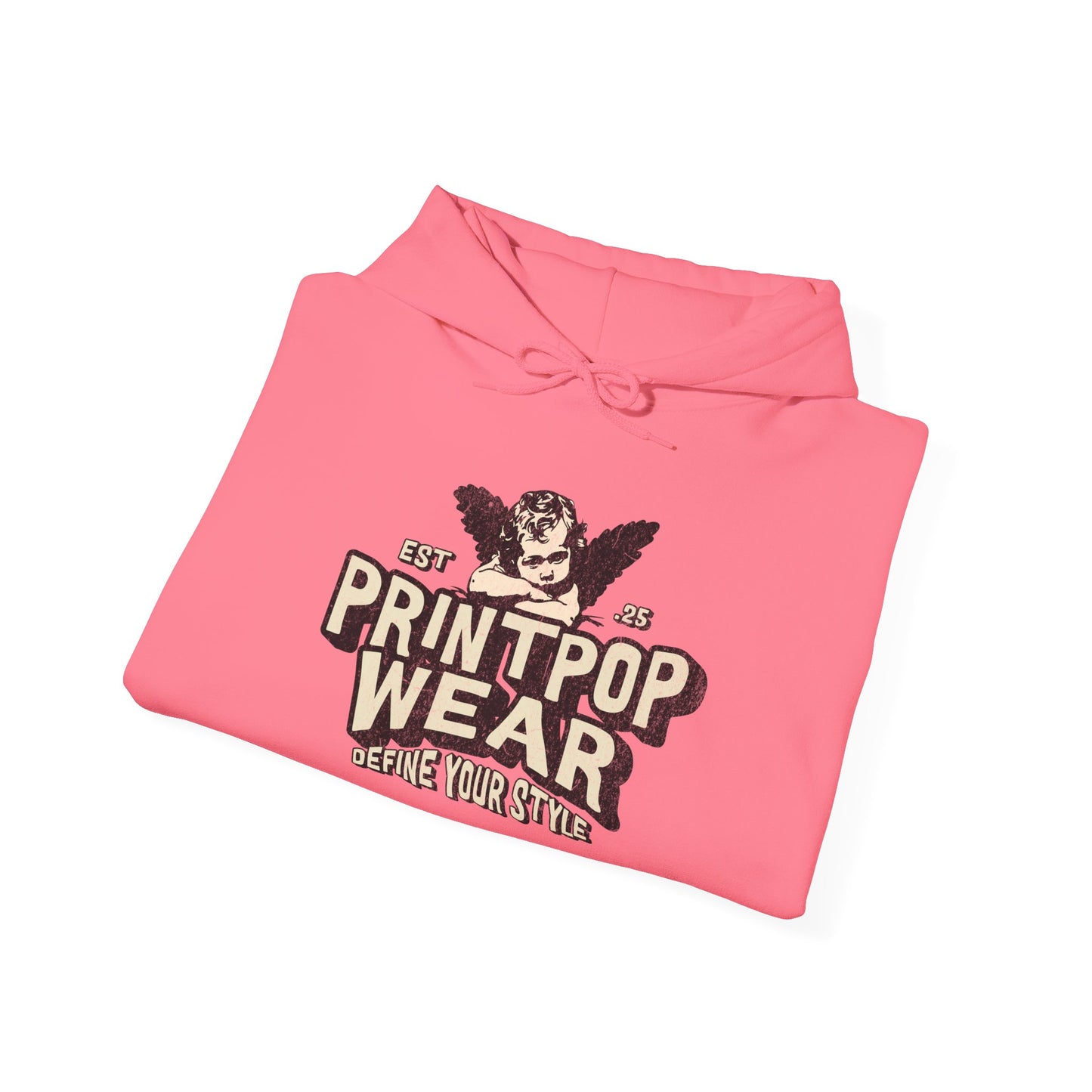 Retro PrintPOP Wear Signature Unisex Hoodie - Stylish, Comfortable, and Premium