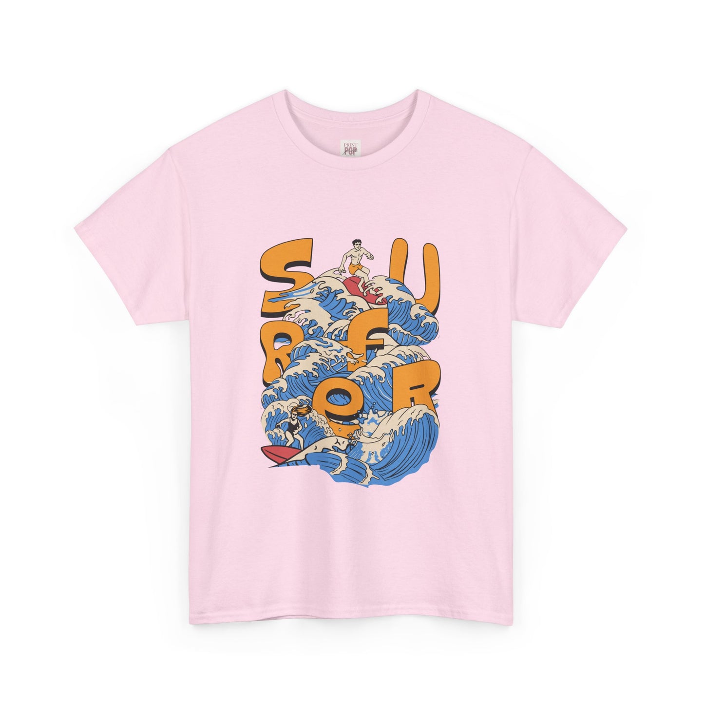 Surf Vibes Unisex Heavy Cotton Tee - Perfect for Beach Lovers