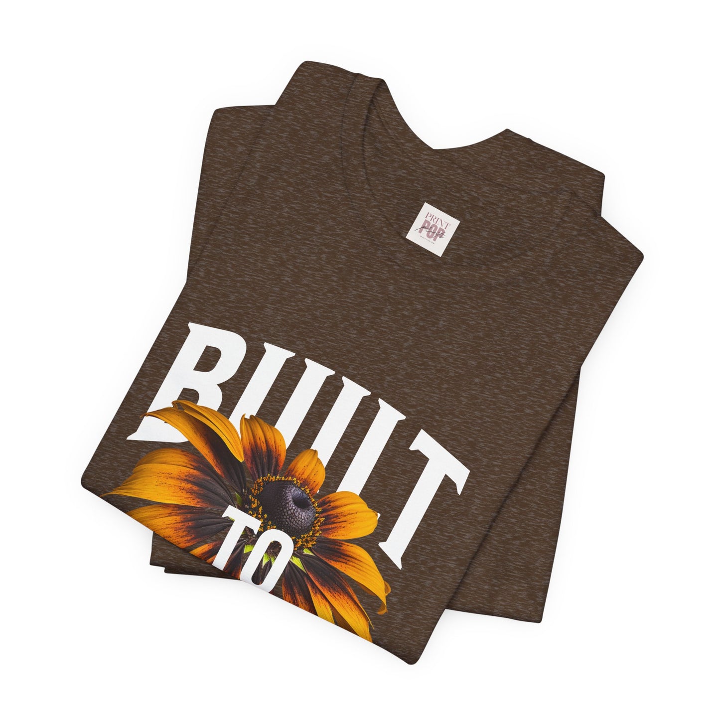 Unisex Built to Win Tee - Positive Vibes Floral Graphic Shirt