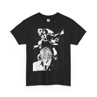 Death Note Light Yagami Unisex Heavy Cotton Tee - Vibrant and Stylish Design for Otaku Heads