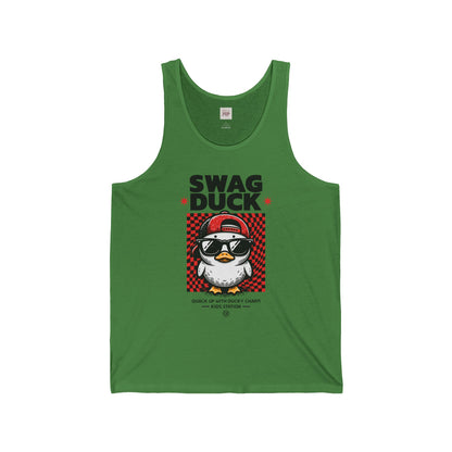 Swag Duck Unisex Jersey Tank - Fun Graphic Tee for Summer Vibes