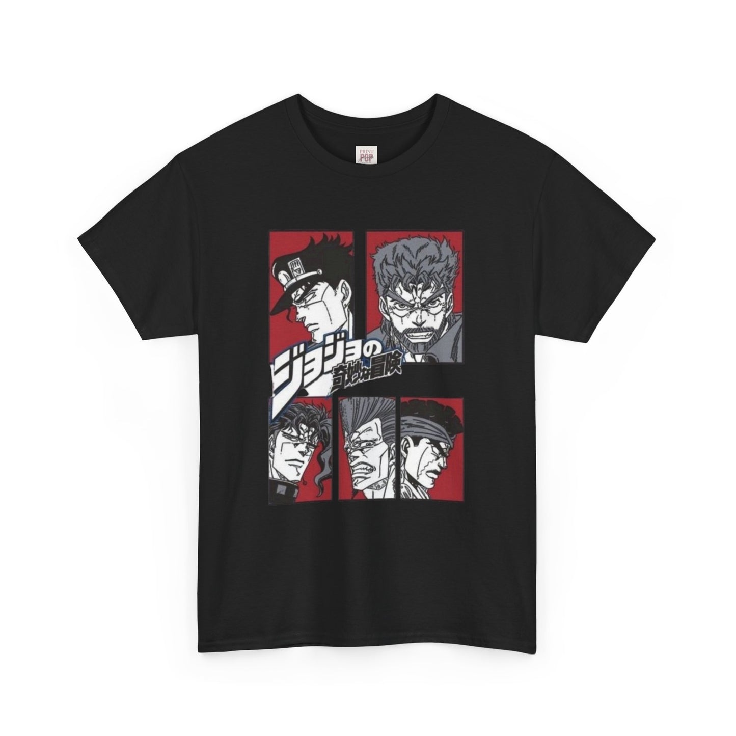 Jojo's Bizarre Adventure Unisex Heavy Cotton Tee - Vibrant and Stylish Design for Otaku Heads