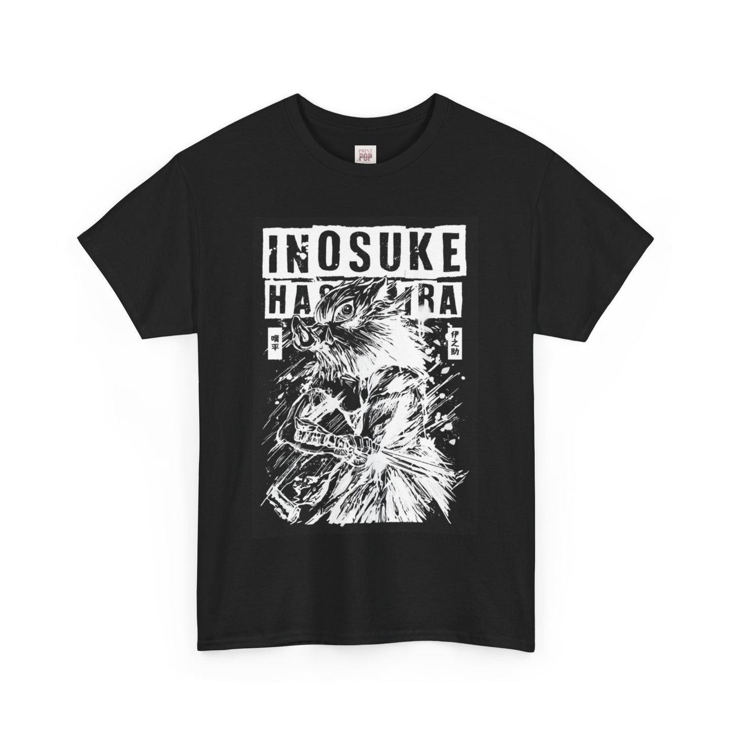 Demon Slayer Inosuke Hashibira Unisex Heavy Cotton Tee - Vibrant and Stylish Design for Otaku Heads