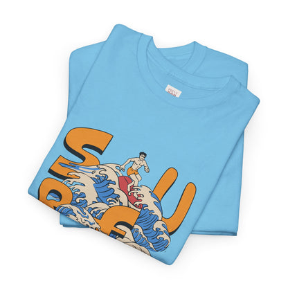 Surf Vibes Unisex Heavy Cotton Tee - Perfect for Beach Lovers