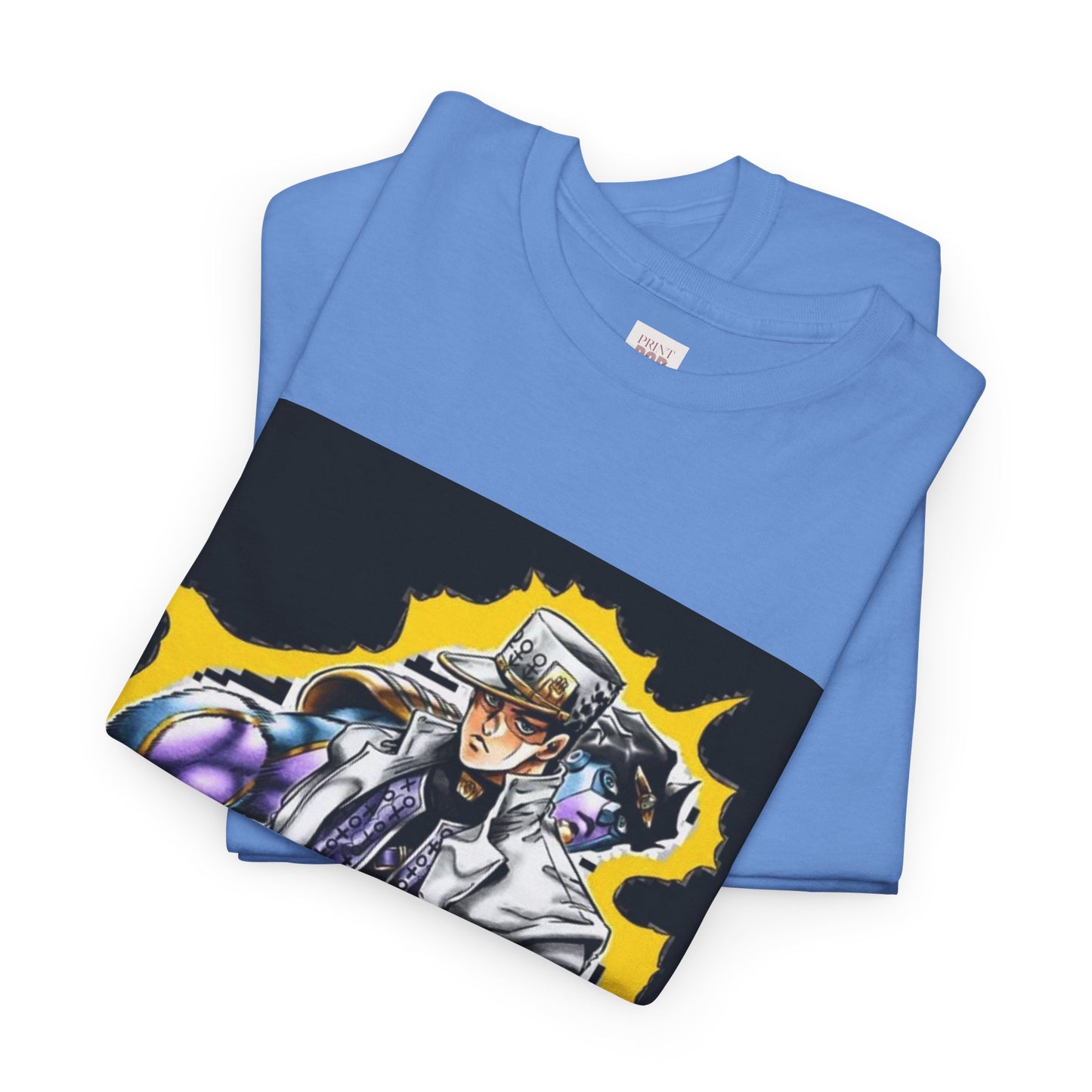 Jojo's Bizarre Adventure Jotaro Kujo Unisex Heavy Cotton Tee - Vibrant and Stylish Design for Otaku Heads