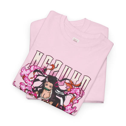 Demon Slayer Nezuko Kamado Unisex Heavy Cotton Tee - Vibrant and Stylish Design for Otaku Heads