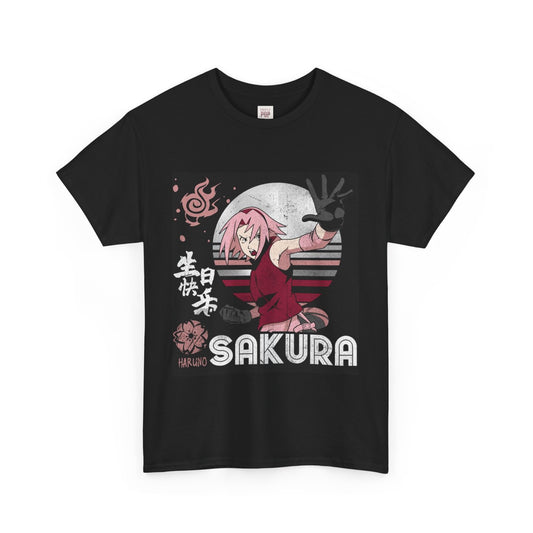 Naruto Shippuden Sakura Unisex Heavy Cotton Tee - Vibrant and Stylish Design for Otaku Heads