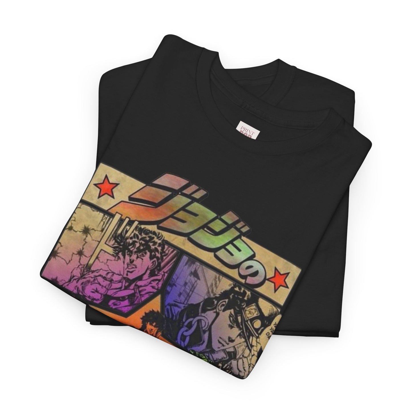 Jojo's Bizarre Adventure Unisex Heavy Cotton Tee - Vibrant and Stylish Design for Otaku Heads