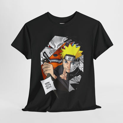 Naruto Shippuden Uzumaki Naruto Unisex Heavy Cotton Tee - Vibrant and Stylish Design for Otaku Heads