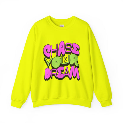 Chase Your Dream Unisex Heavy Blend™ Crewneck Sweatshirt - Inspirational & Cozy Activewear