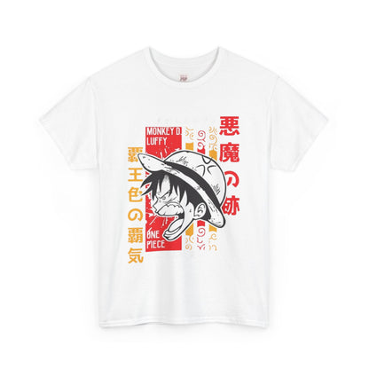 One Piece Luffy Unisex Heavy Cotton Tee - Vibrant and Stylish Design for Otaku Heads