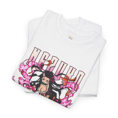 Demon Slayer Nezuko Kamado Unisex Heavy Cotton Tee - Vibrant and Stylish Design for Otaku Heads