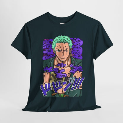 One Piece Zoro Unisex Heavy Cotton Tee - Vibrant and Stylish Design for Otaku Heads