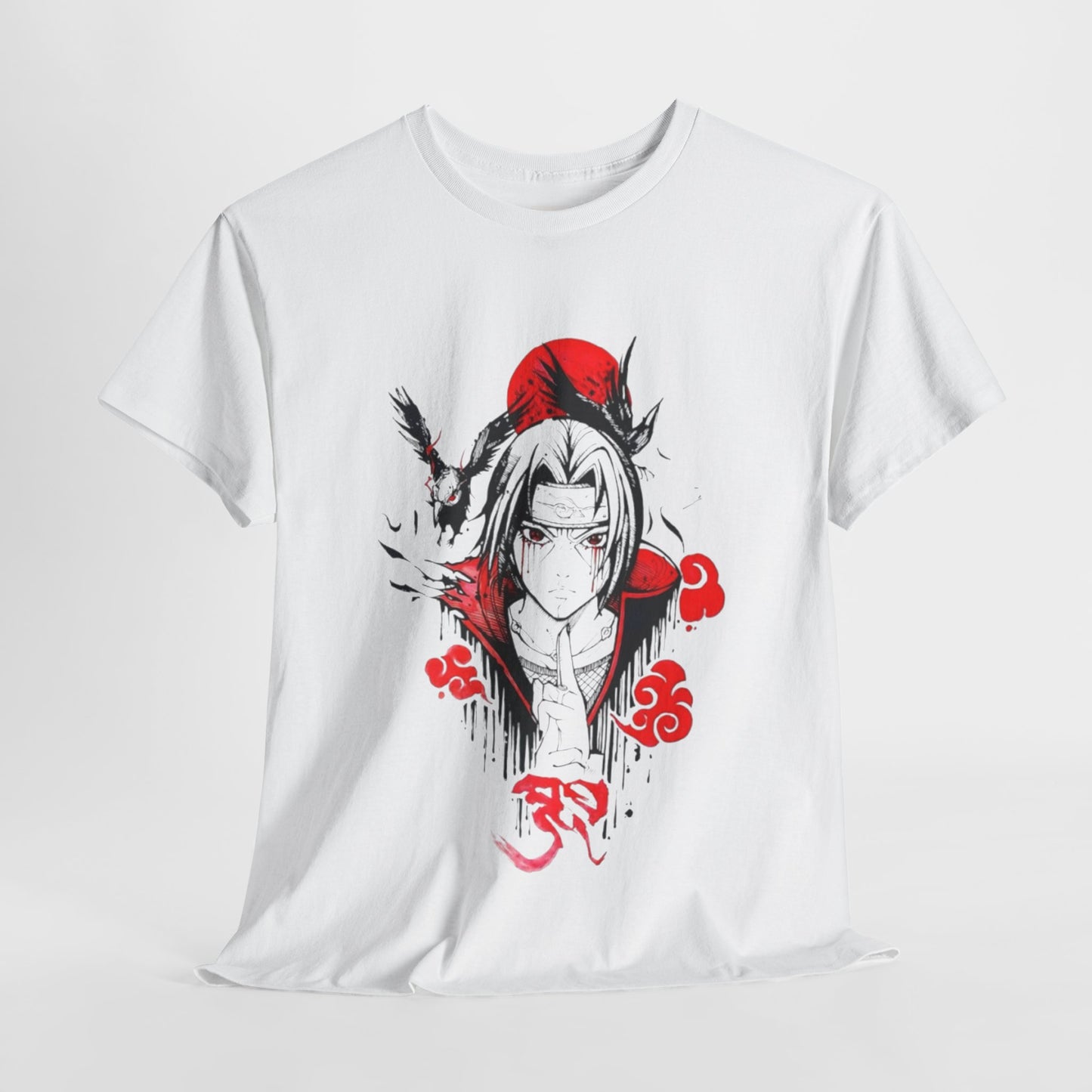 Naruto Shippuden Uchiha Itachi Unisex Heavy Cotton Tee - Vibrant and Stylish Design for Otaku Heads