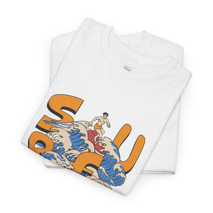 Surf Vibes Unisex Heavy Cotton Tee - Perfect for Beach Lovers