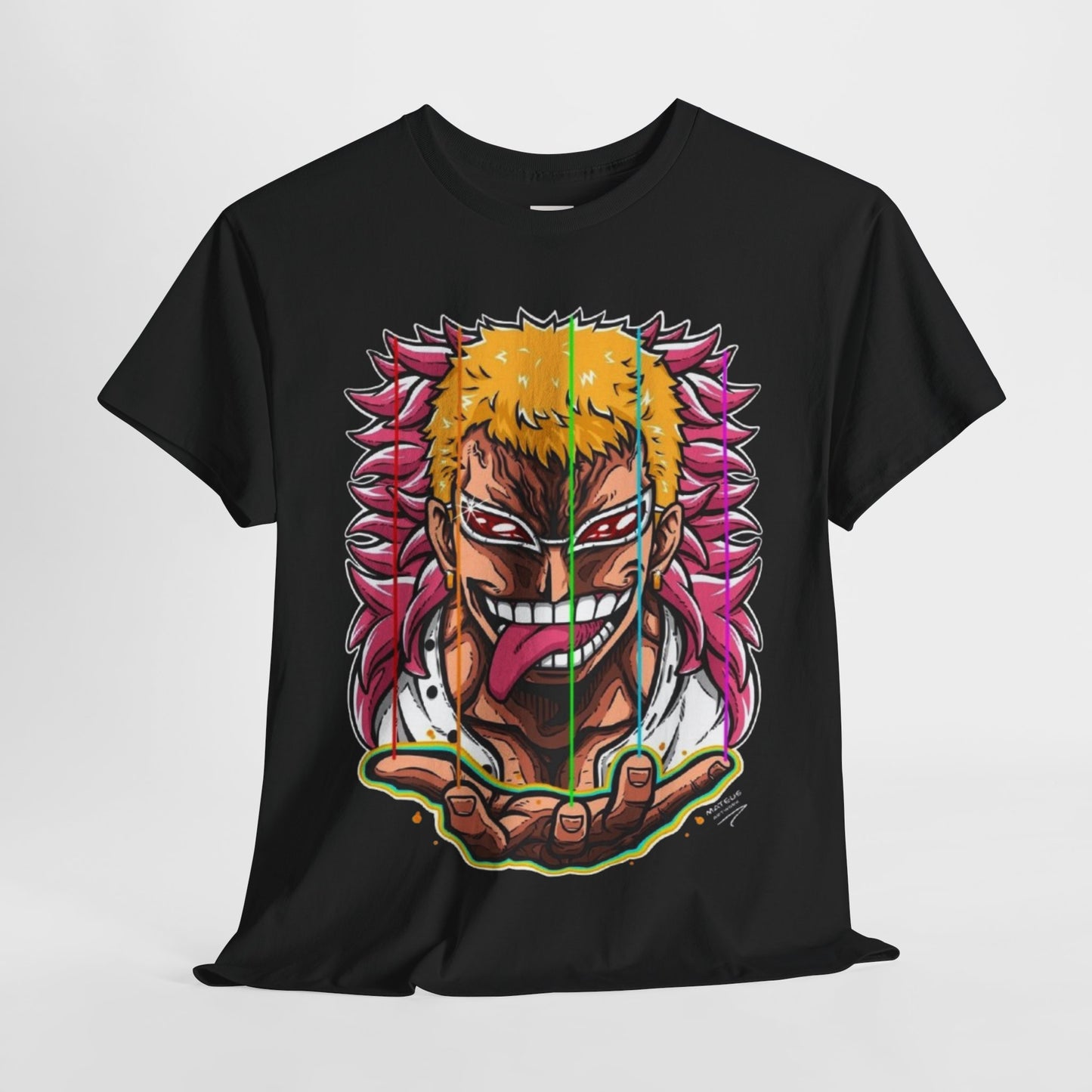 One Piece Don Quixote Doflamingo Unisex Heavy Cotton Tee - Vibrant and Stylish Design for Otaku Heads