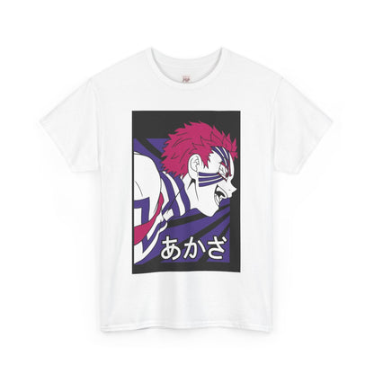 Demon Slayer Akaza Unisex Heavy Cotton Tee - Vibrant and Stylish Design for Otaku Heads