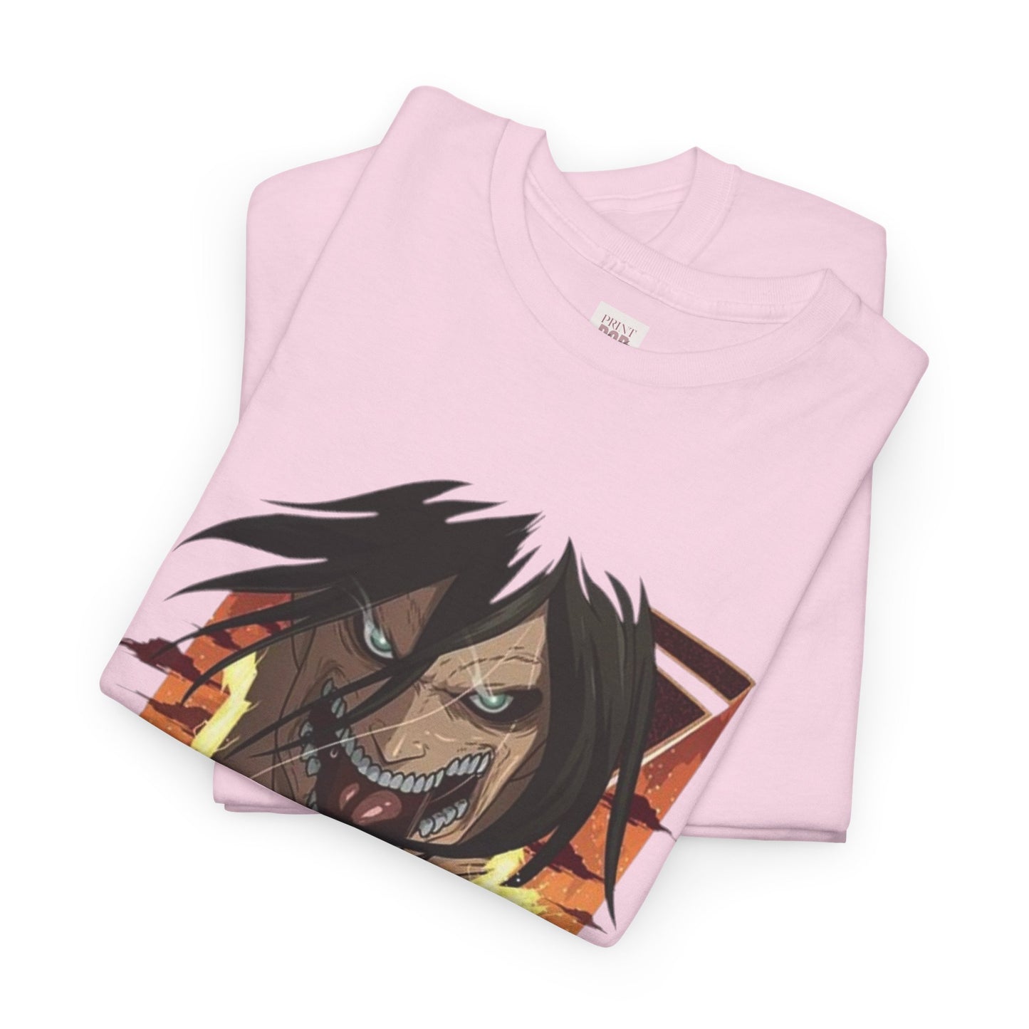 Attack On Titan Eren Jaeger Unisex Heavy Cotton Tee - Vibrant and Stylish Design for Otaku Heads