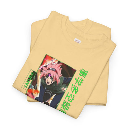 Naruto Shippuden Sakura Unisex Heavy Cotton Tee - Vibrant and Stylish Design for Otaku Heads