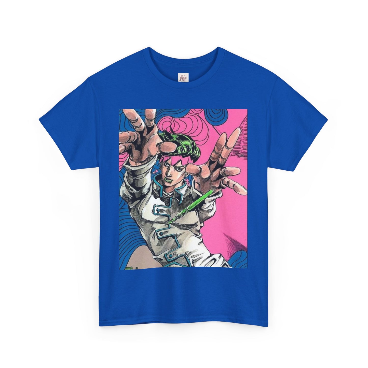 Jojo's Bizarre Adventure Rohan Kishibe Unisex Heavy Cotton Tee - Vibrant and Stylish Design for Otaku Heads