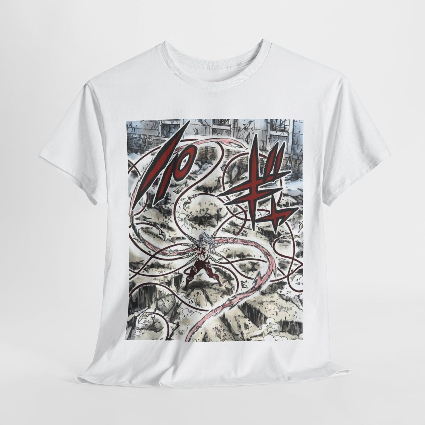 Demon Slayer Muzan Kibutsuji Unisex Heavy Cotton Tee - Vibrant and Stylish Design for Otaku Heads