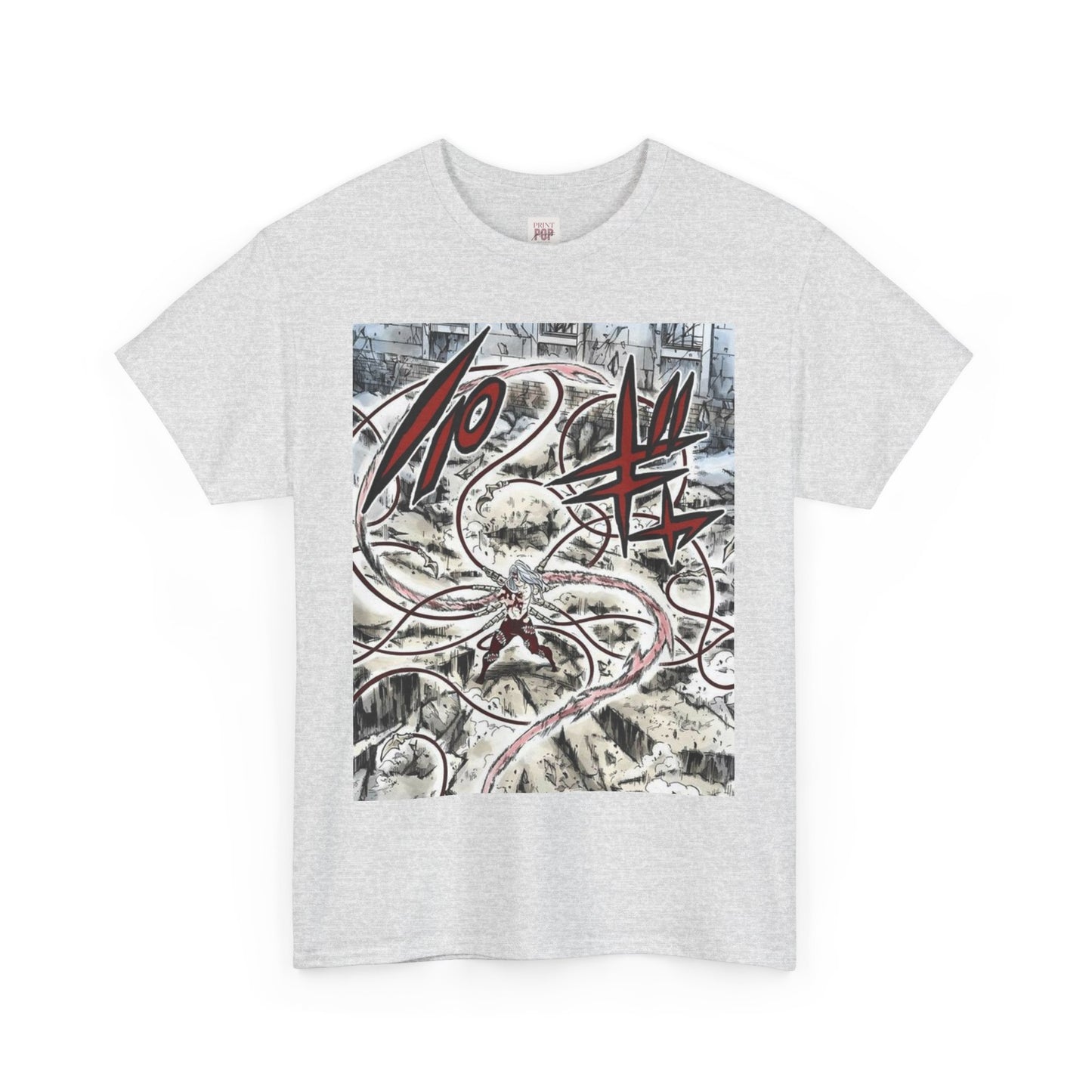 Demon Slayer Muzan Kibutsuji Unisex Heavy Cotton Tee - Vibrant and Stylish Design for Otaku Heads