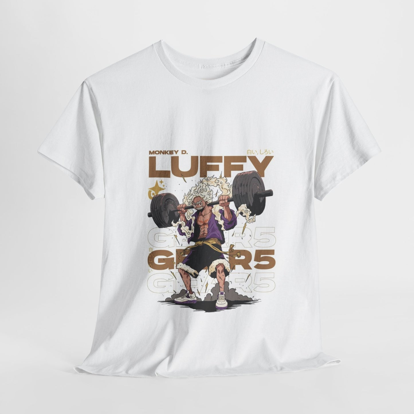 One Piece Luffy Power Unisex Heavy Cotton Tee - Strength & Adventure Inspired by Anime