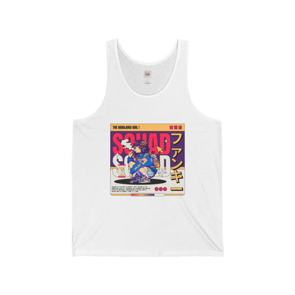 Anime Squad Girl Unisex Jersey Tank - Stylish Graphic Tee for Fans