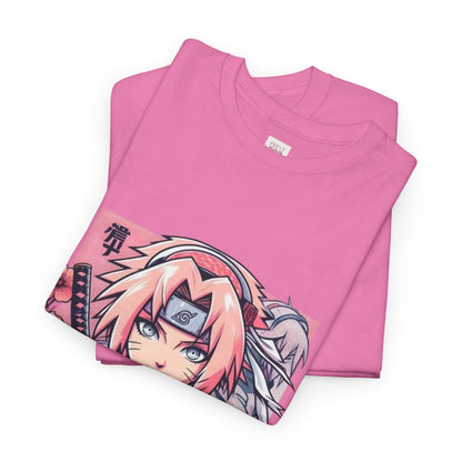 Naruto Shippuden Sakura Unisex Heavy Cotton Tee - Vibrant and Stylish Design for Otaku Heads