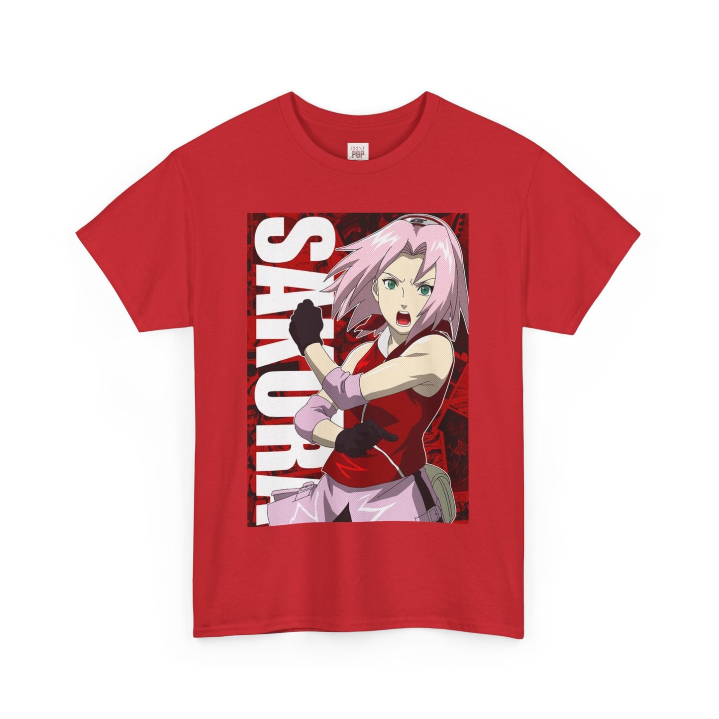 Naruto Shippuden Sakura Unisex Heavy Cotton Tee - Vibrant and Stylish Design for Otaku Heads