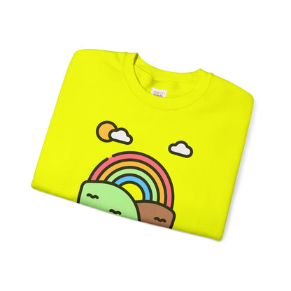 Life's Brighter Rainbow Crewneck Unisex Heavy Blend Premium and Stylish Sweatshirt