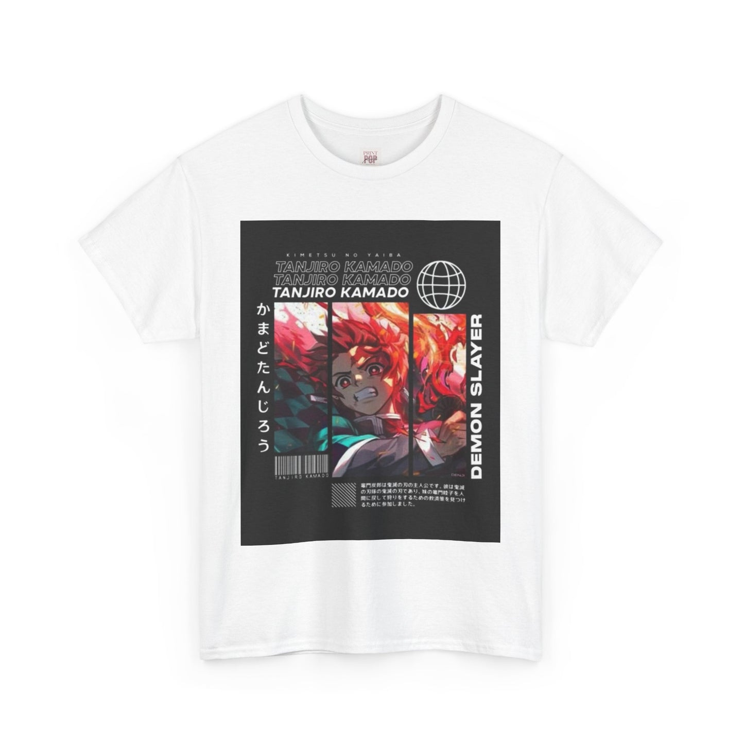 Demon Slayer Kamado Tanjiro Unisex Heavy Cotton Tee - Vibrant and Stylish Design for Otaku Heads