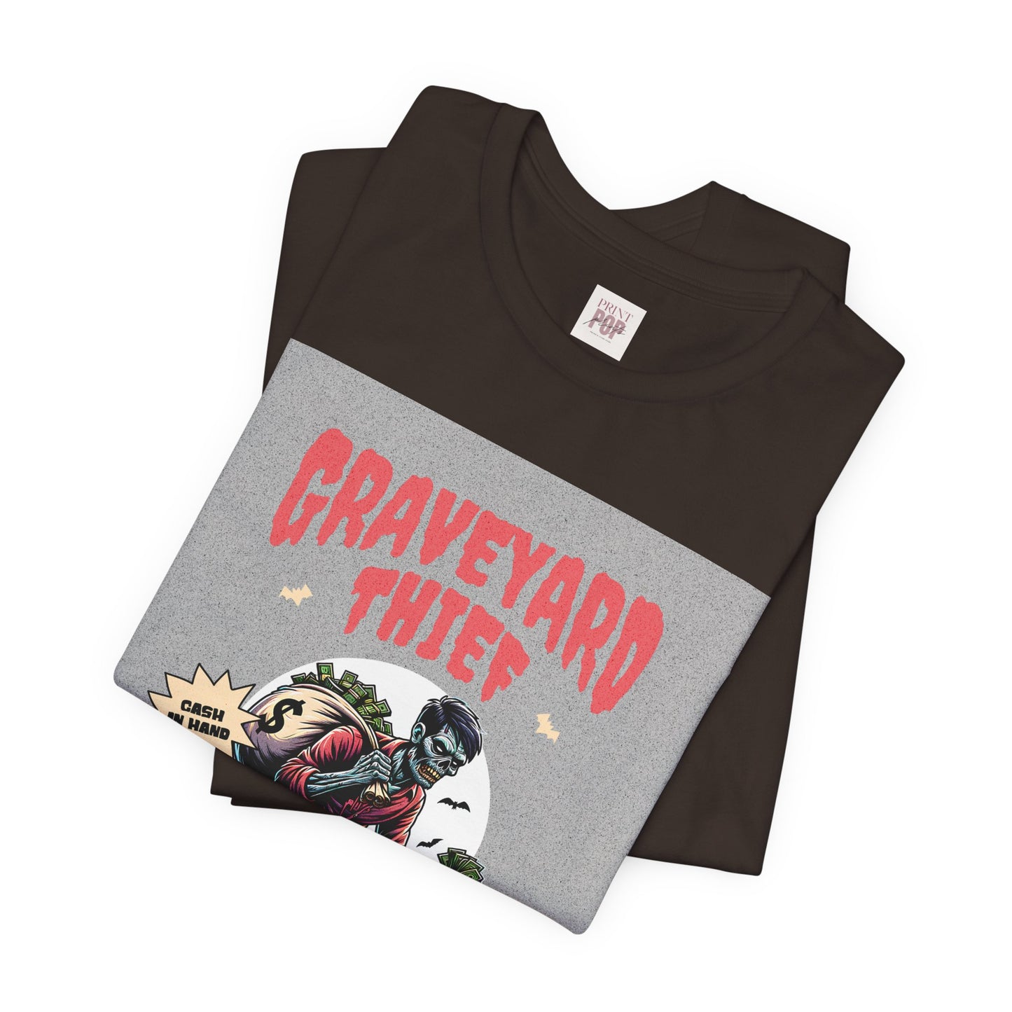 Graveyard Thief Unisex Tee - Playful Halloween Graphic T-Shirt