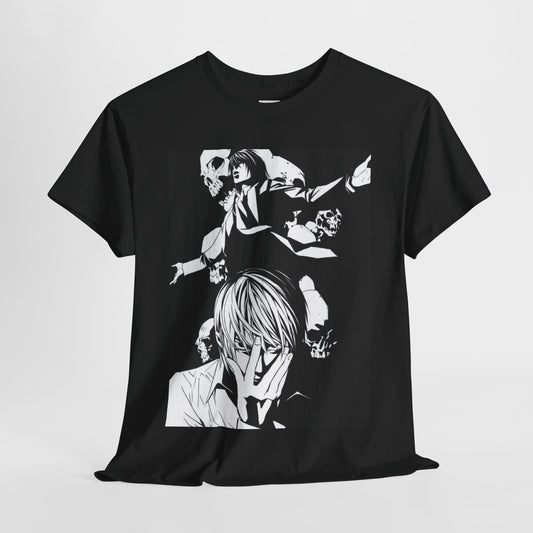 Death Note Light Yagami Unisex Heavy Cotton Tee - Vibrant and Stylish Design for Otaku Heads