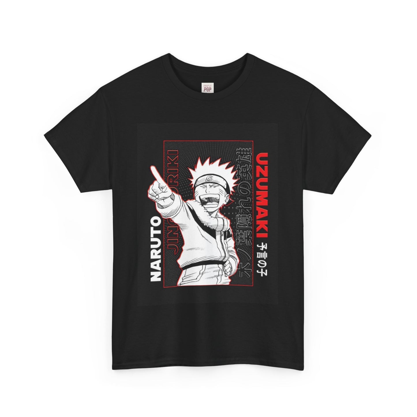 Naruto Shippuden Uzumaki Naruto Unisex Heavy Cotton Tee - Vibrant and Stylish Design for Otaku Heads