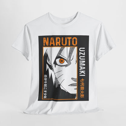 Naruto Shippuden Uzumaki Naruto Unisex Heavy Cotton Tee - Vibrant and Stylish Design for Otaku Heads